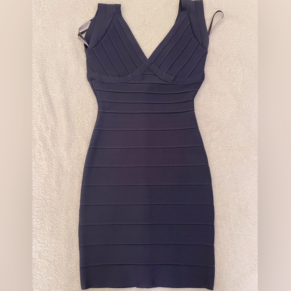 Herve Leger “Lane” bandage dress. Pacific Blue. XXS/XS